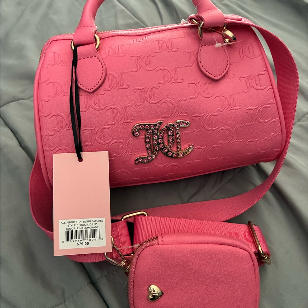 Juicy Couture Pink Embossed Mini Bag Set - Picture 4 of 10